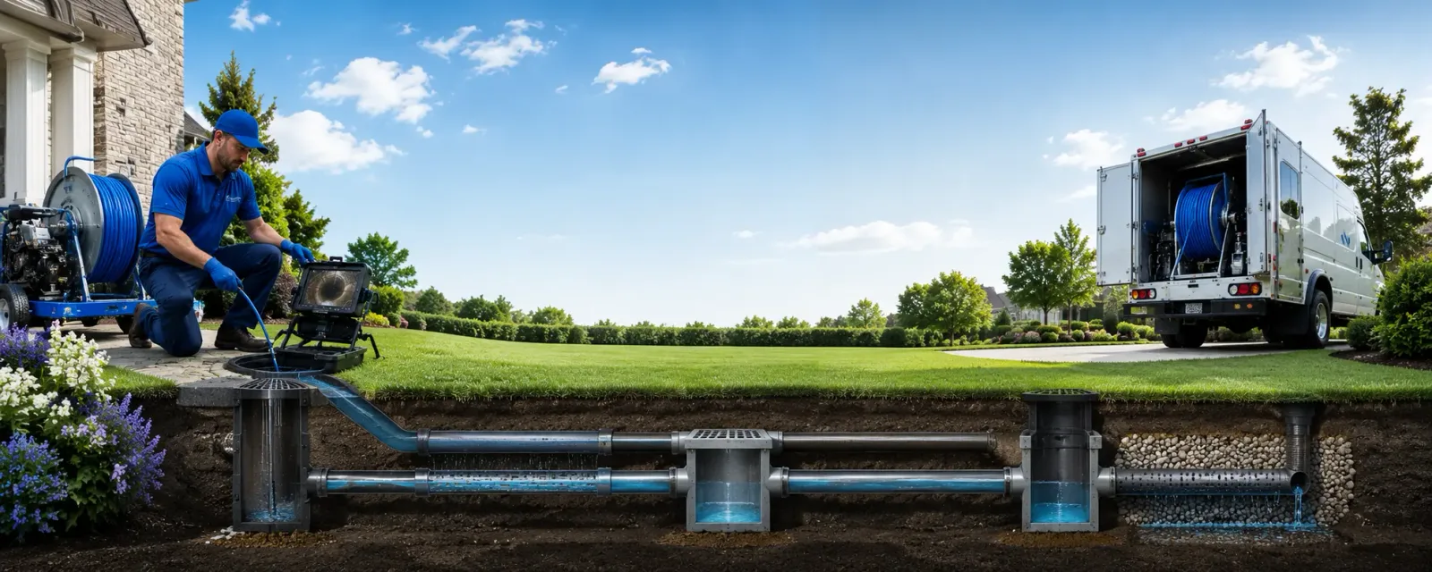 Outdoor drain cleaning information for Woodson, TX